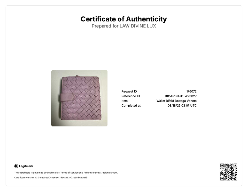 intrecciato-weave bi-fold wallet W23027