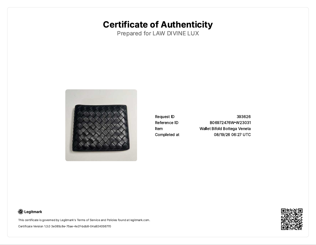 Nappa Intrecciato Bi-Fold Wallet Black W23031