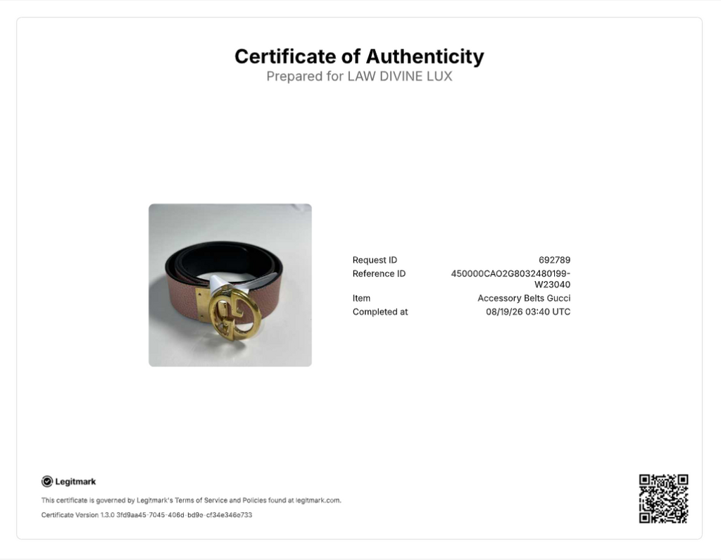 Gucci 1973 Pattern Leather Belt W23040