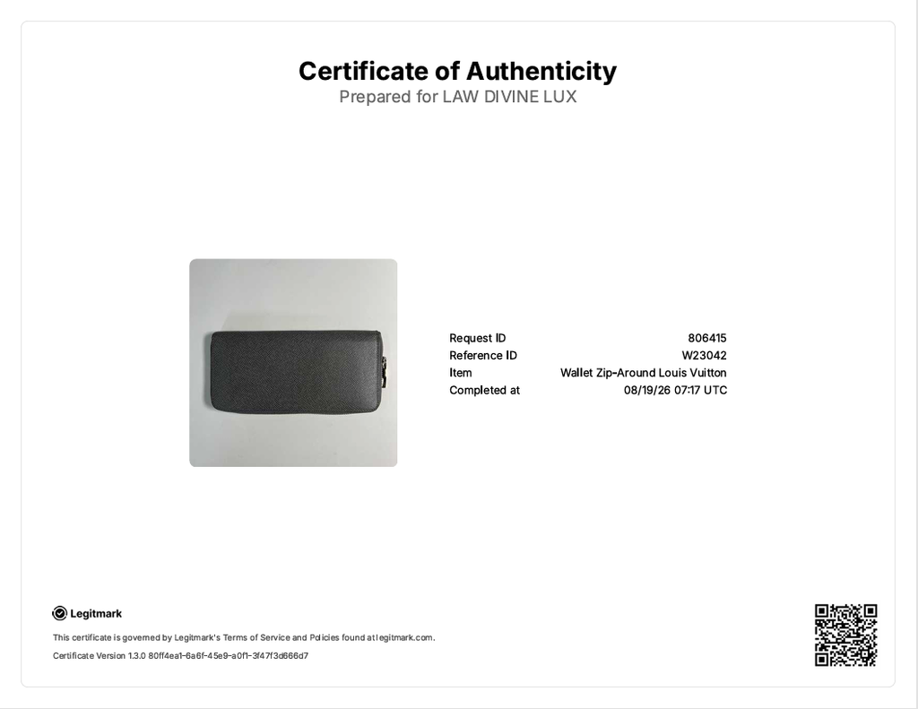 2013 Taiga Leather Zippy Wallet W23042