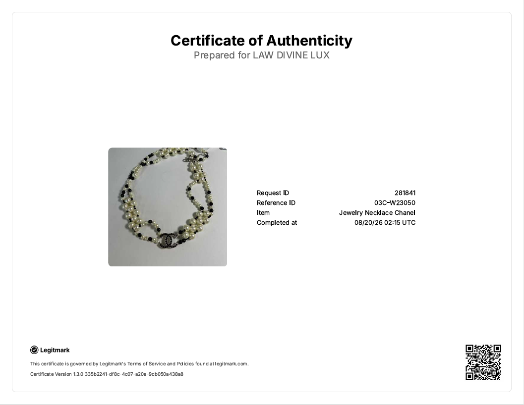 Chanel CC Faux Pearl Black Beaded Necklace/Belt W23050