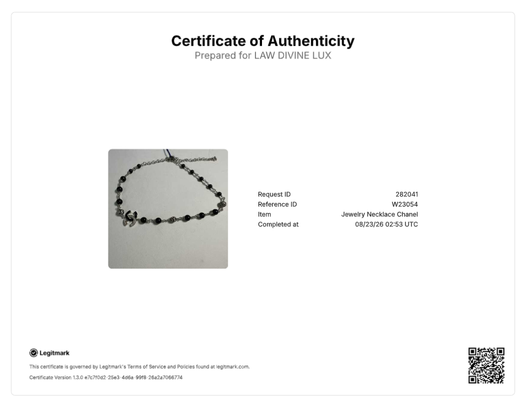Chanel Ruthenium Beaded CC Long Necklace W23054