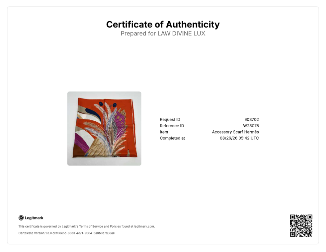 Hermès "Toucans de Paradis" silk scarf W23075