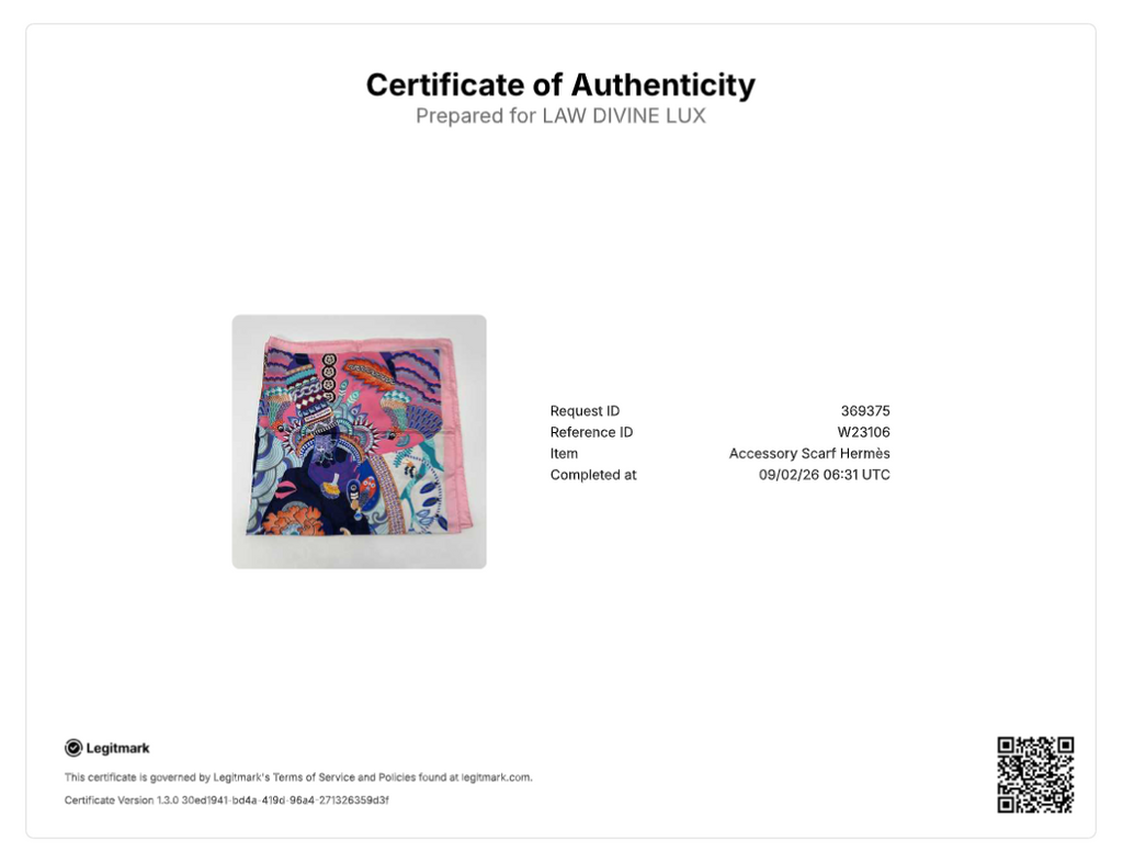 Hermes Silk Twill Scarf "Duo Cosmique" W23106