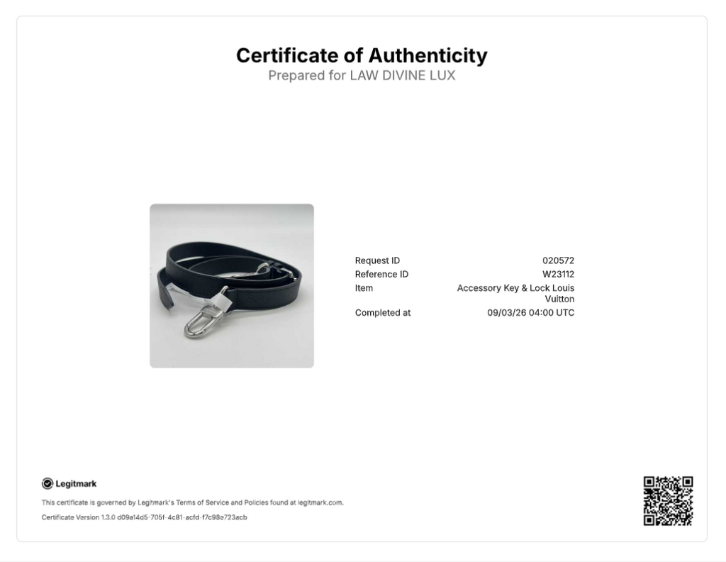 Black Leather Adjustable Keepall Strap W23112