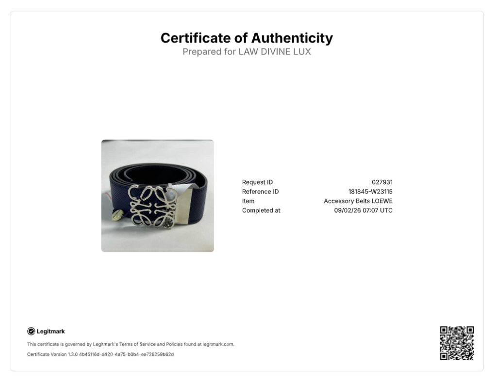 Loewe Anagram Logo Buckle Belt Leather Wide 80 W23115