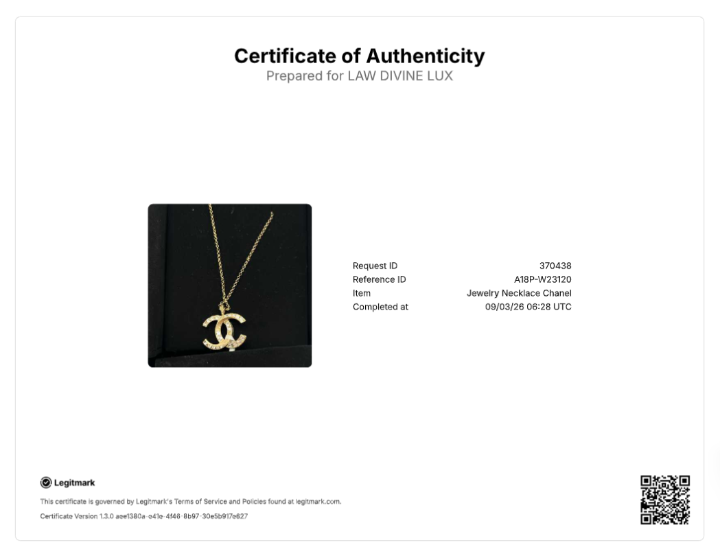 Chanel Baguette CC Pendant Necklace W23120
