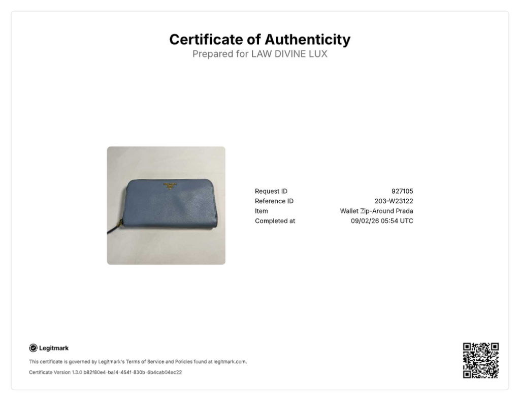 Blue leather long wallet W23122