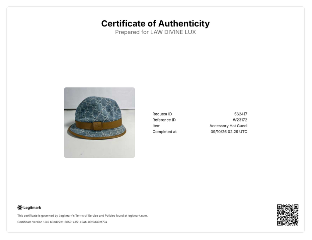 Gucci GG Monogram Denim Leather-Trim Bucket Hat W23172