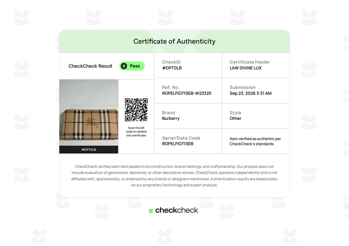 Plaid Print Continental Wallet W23325