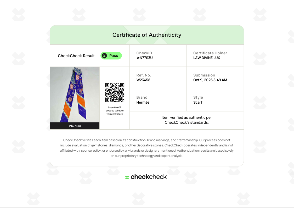 Clic Clac a Pois Silk Twilly Scarf W23458