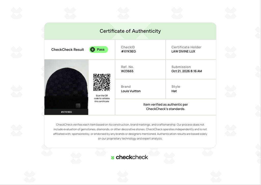 Wool Damier Neo Petit Beanie Hat S Anthracite W23665
