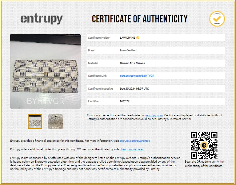 Damier Azur Pattern Emilie Wallet