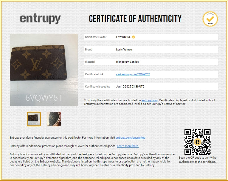 Card Holder Monogram Canvas