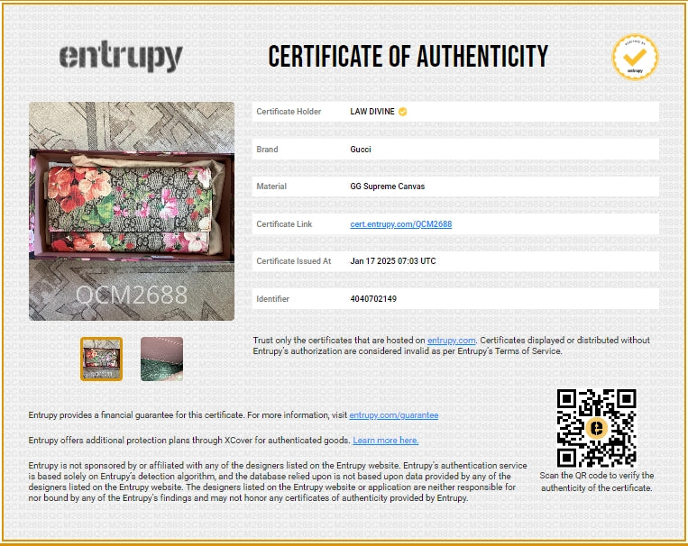 Continental Wallet Blooms Print GG Coated Canvas