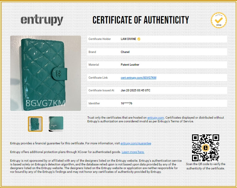 CC Brilliant Flap Wallet Quilted Patent Long