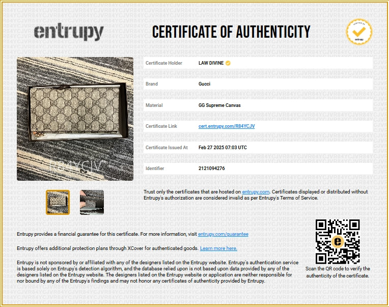 GG Supreme Interlocking G Wallet