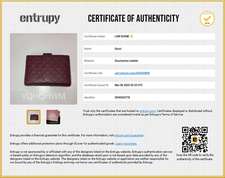 GG Signature Leather Compact Wallet
