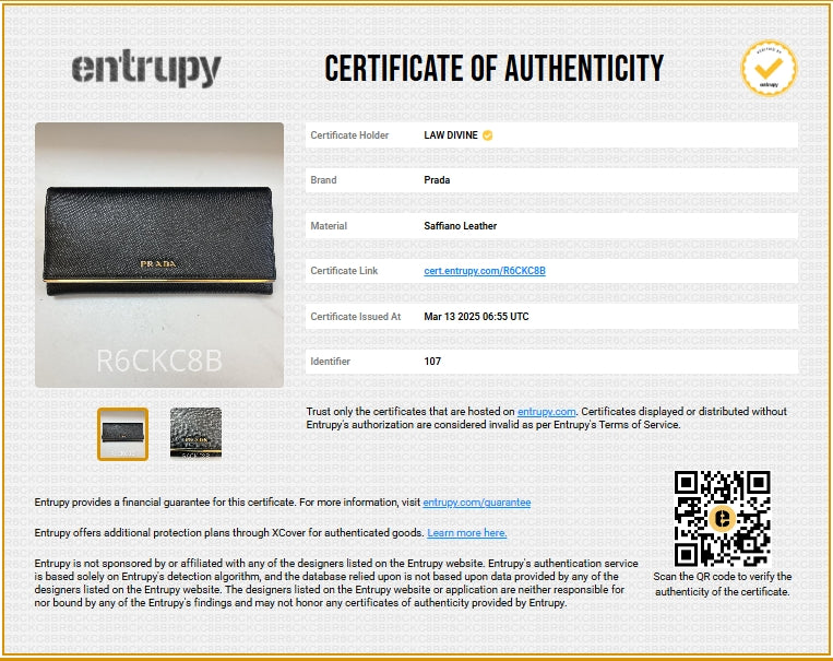 Continental Flap Wallet Saffiano Leather with Metal Detail
