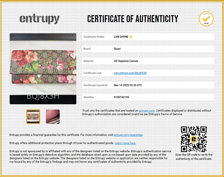 Continental Wallet Blooms Print GG Coated Canvas