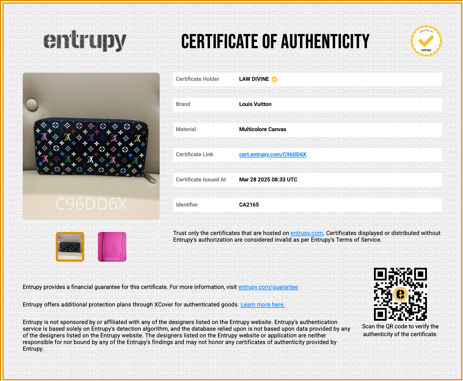 Multicolore Monogram Pattern Coated Canvas Zippy Wallet