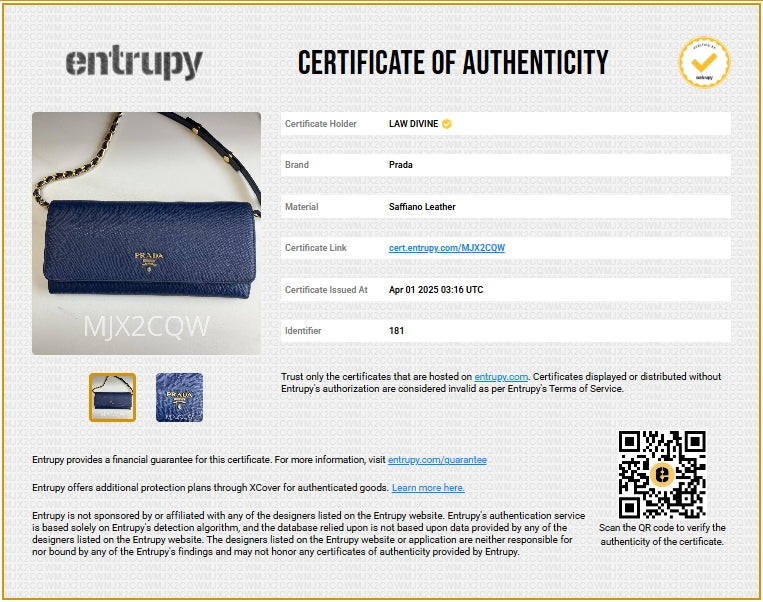 Wallet on Chain Saffiano Leather