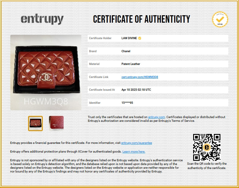 French Wallet Quilted Patent Wallet