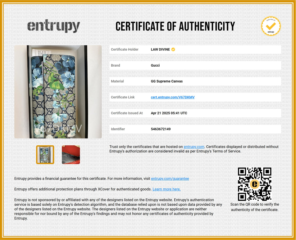 Continental Wallet Blooms Print GG Coated Canvas