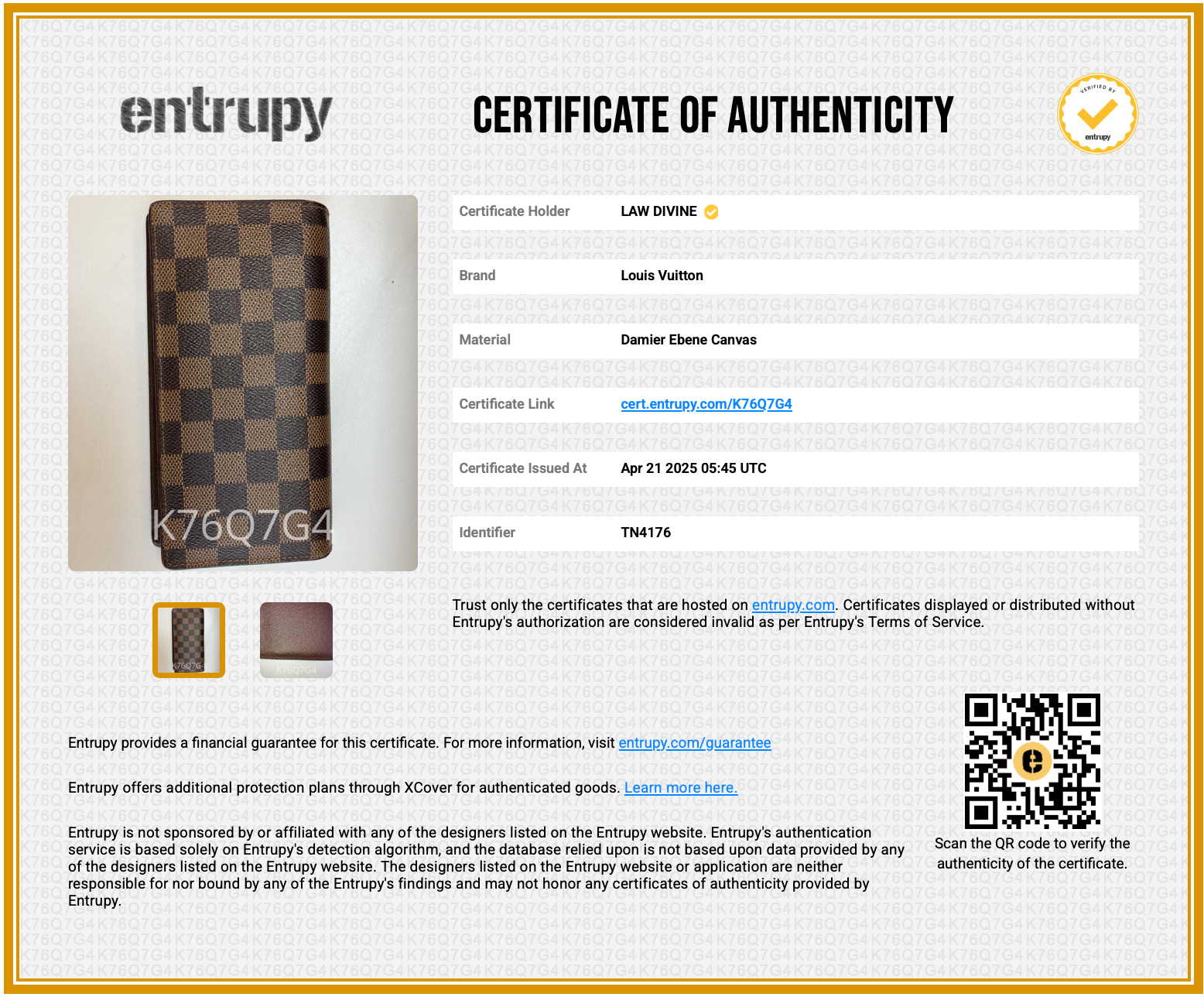 Brazza Wallet Damier