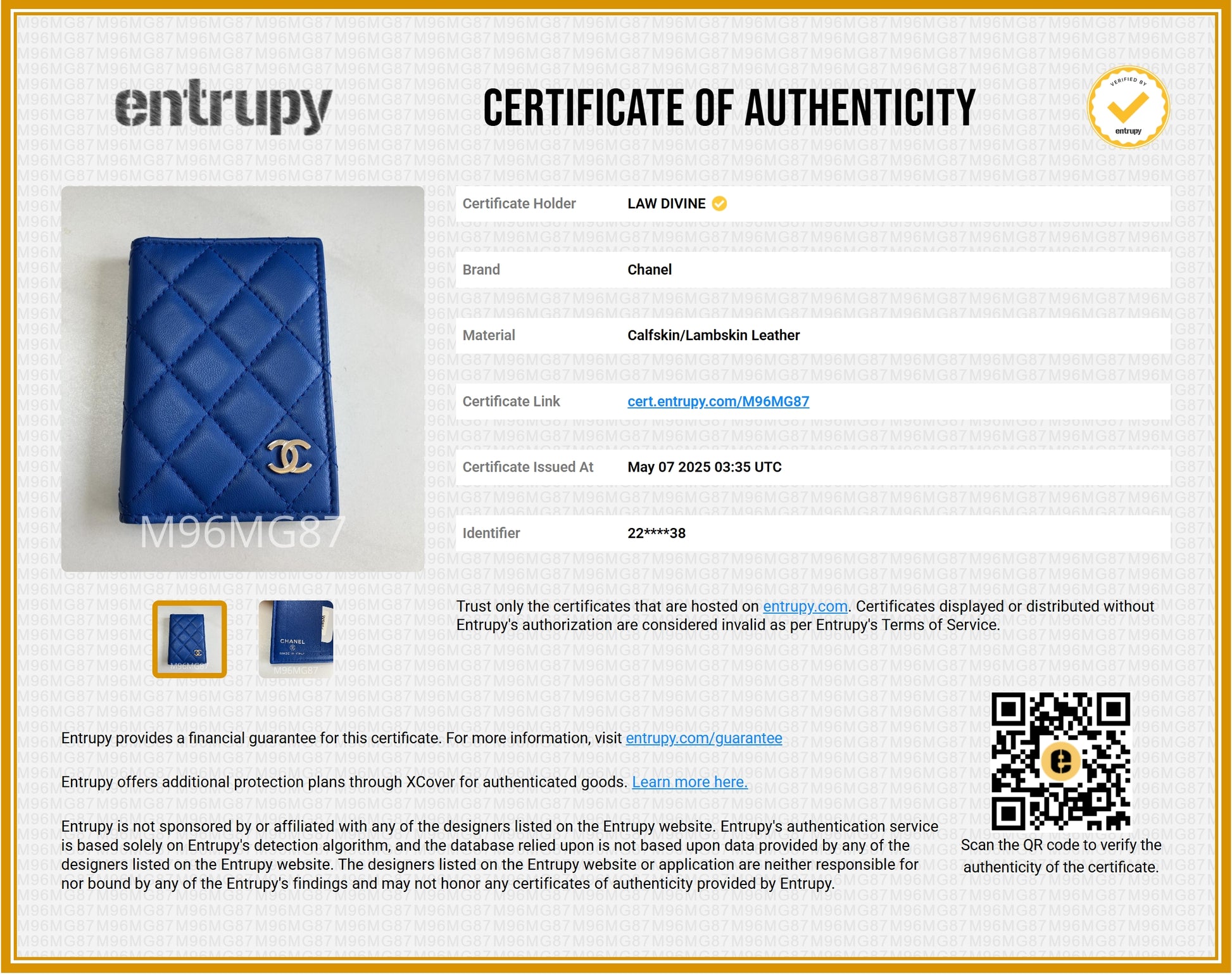 Quilted Leather CC Bifold Card Case