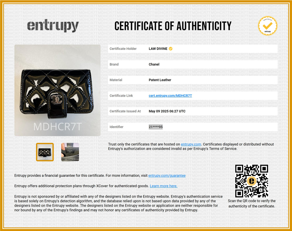 Black Patent Leather Card Holder