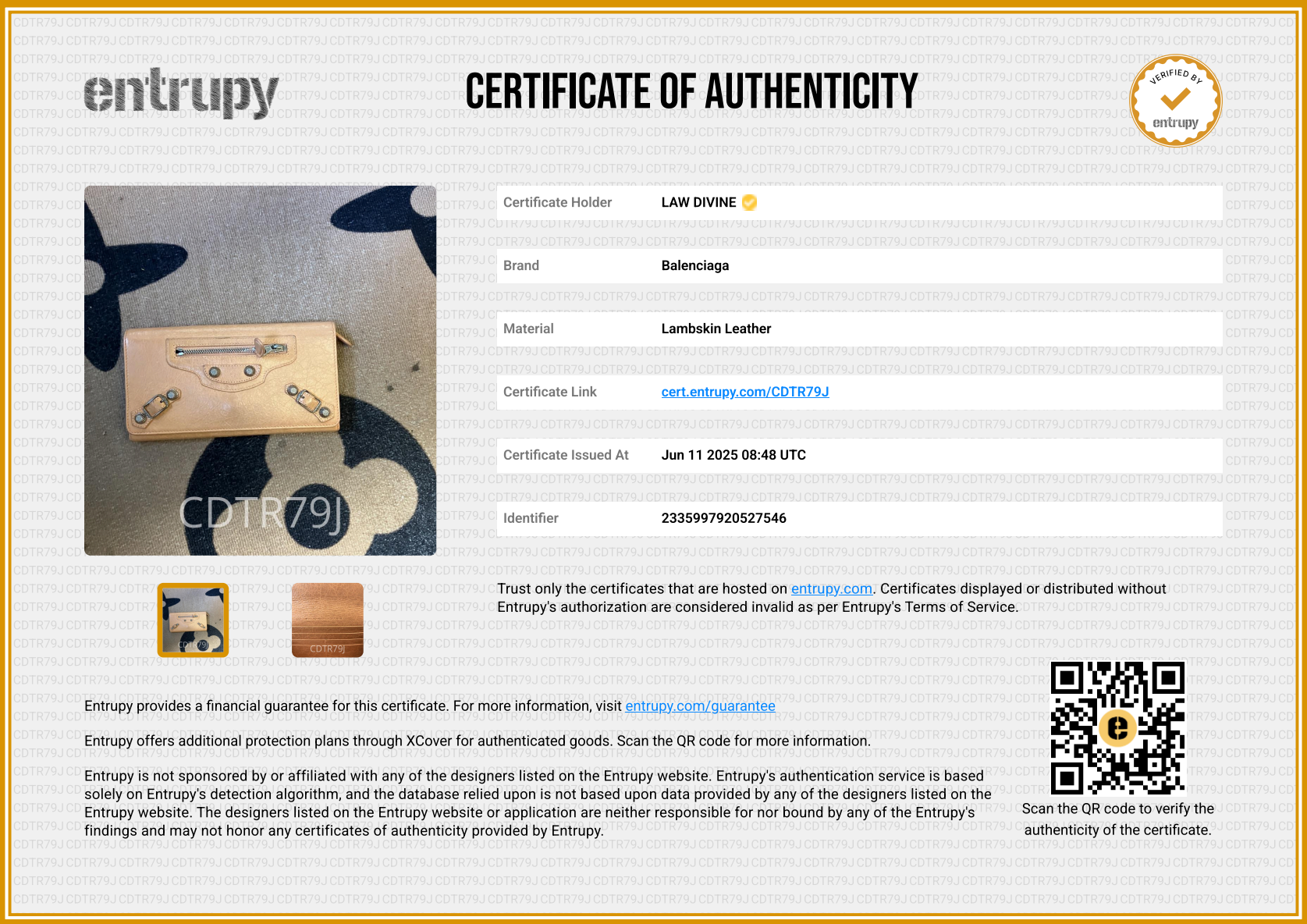 Agneau Classic Gold Hardware Continental Wallet