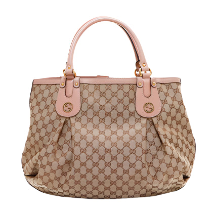 Monogram Medium Scarlett Studded Tote Pink - TWINS