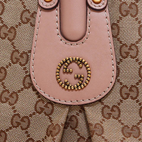 Monogram Medium Scarlett Studded Tote Pink - TWINS