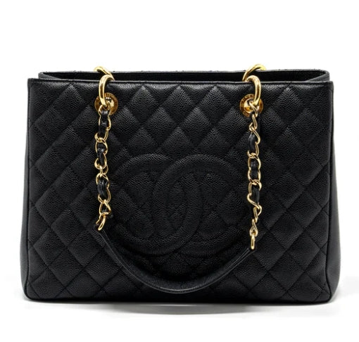 Chanel Black Quilted Caviar Timeless Grand Tote