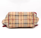 BURBERRY Haymarket Check Red Trim Shoulder Bag