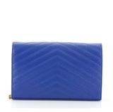 Classic Monogram Flap Wallet Matelasse Chevron Leather Large