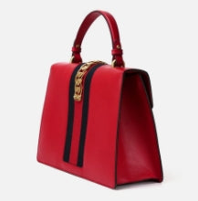 Sylvie Top Handle Bag Leather Medium Twins