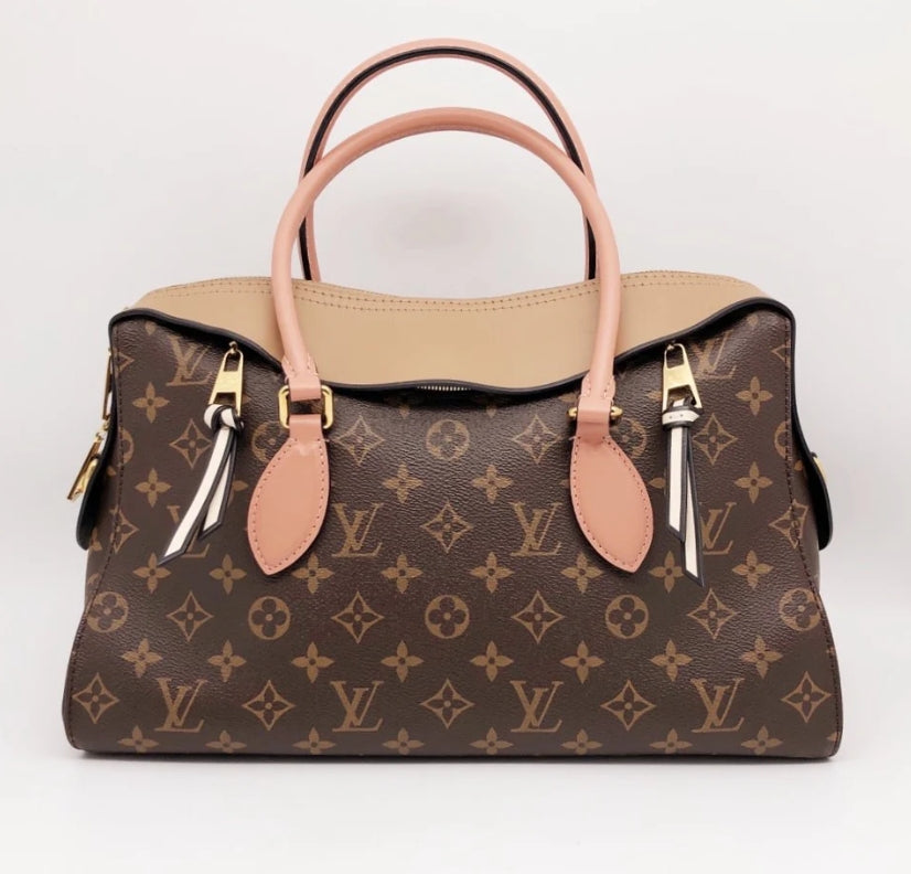 Monogram Canvas Tuileries Sesame Peach Satchel twins