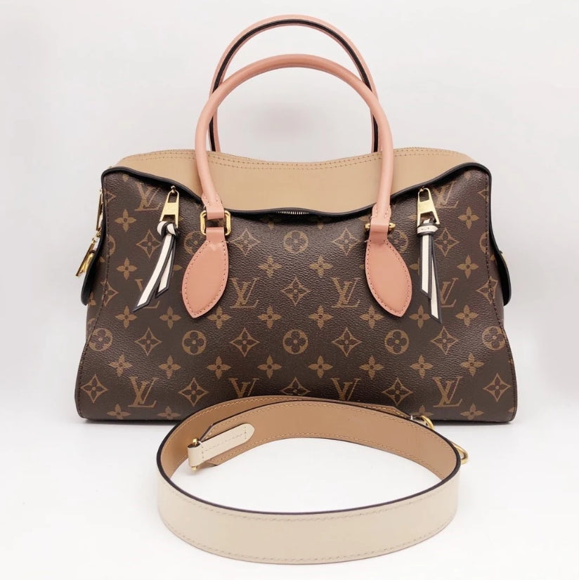 Monogram Canvas Tuileries Sesame Peach Satchel twins