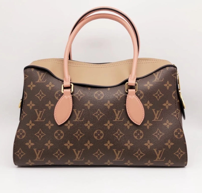 Monogram Canvas Tuileries Sesame Peach Satchel twins