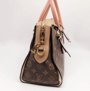 Monogram Canvas Tuileries Sesame Peach Satchel twins
