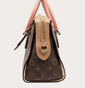 Monogram Canvas Tuileries Sesame Peach Satchel twins