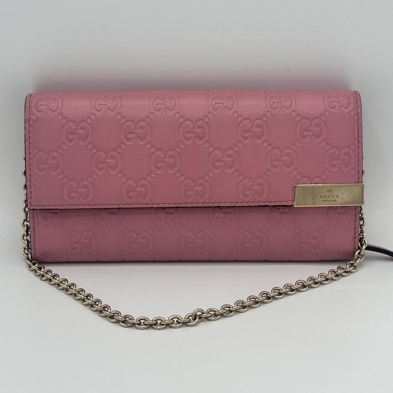 Gucci Guccissima Signature Dice Chain Wallet