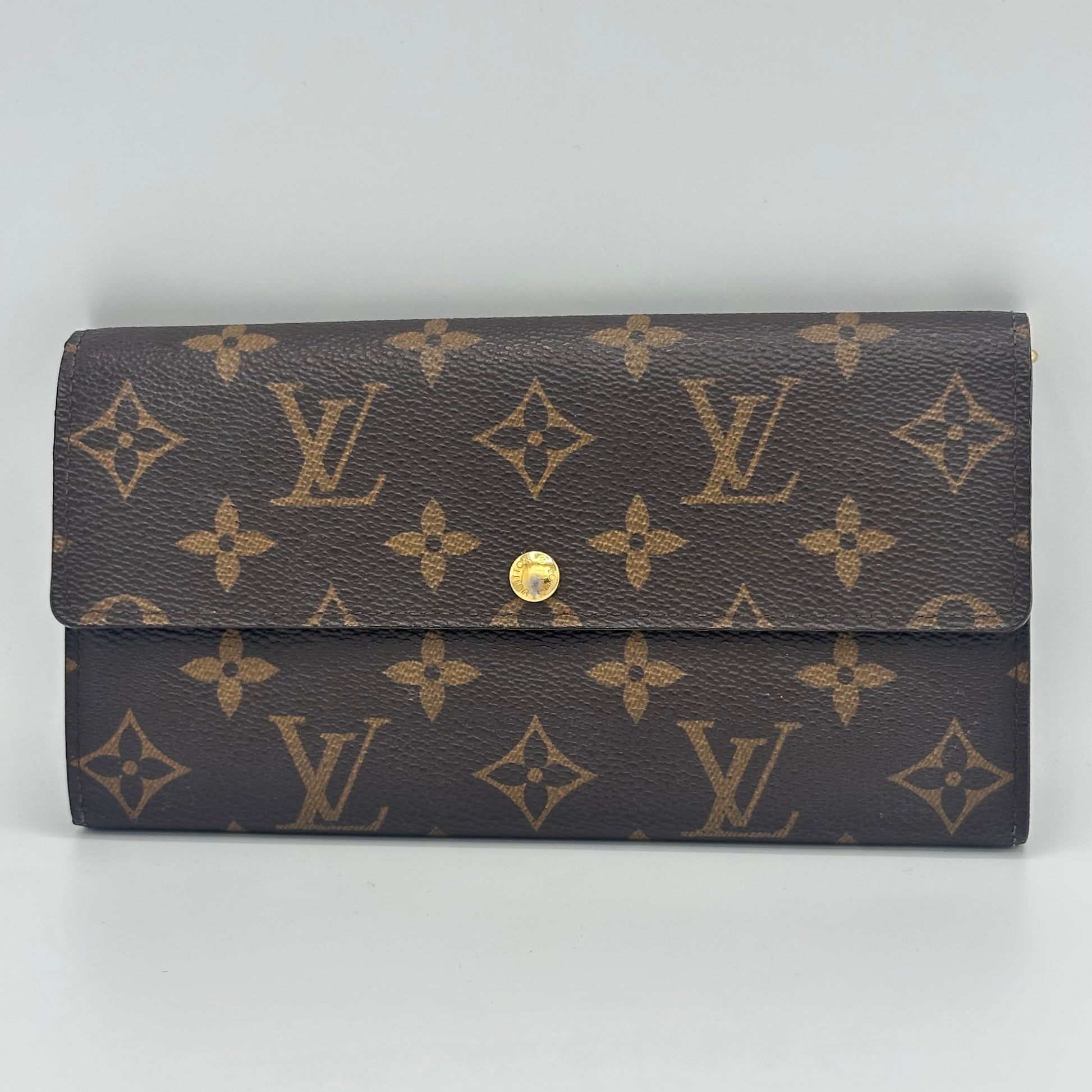 Monogram Leopard Sarah Wallet Rouge