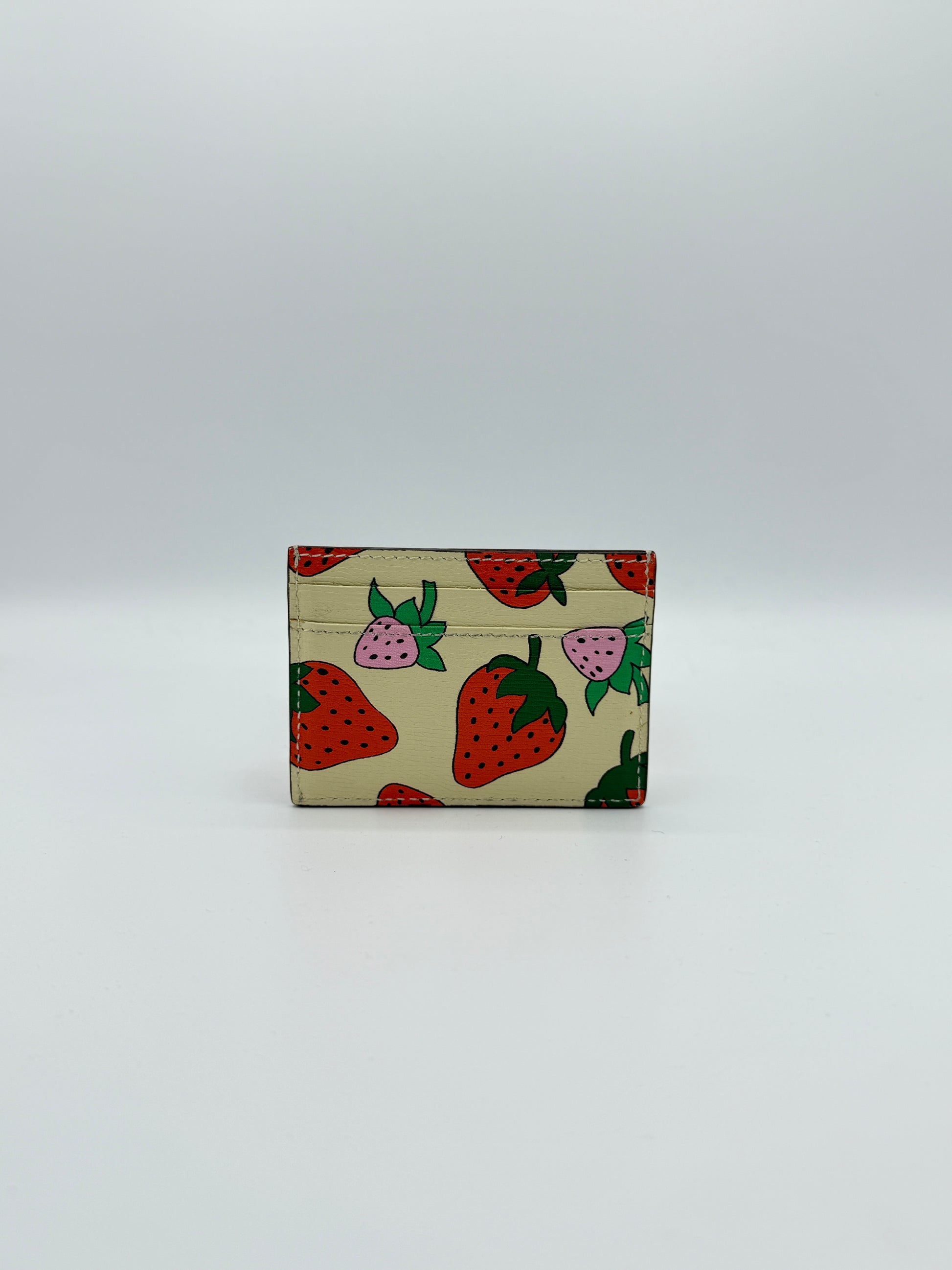 Gucci Strawberry Leather Compact Wallet