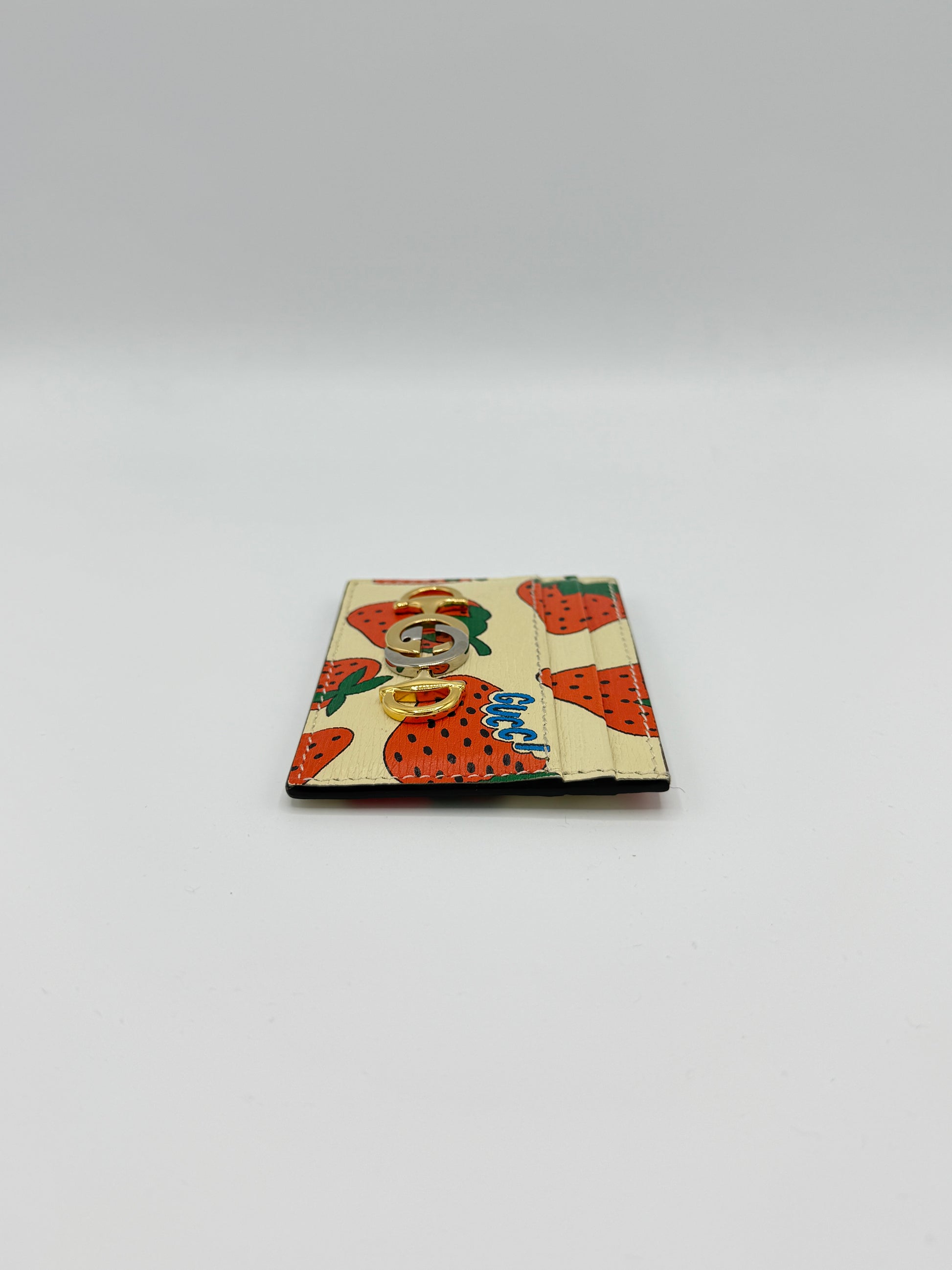 Gucci Strawberry Leather Compact Wallet