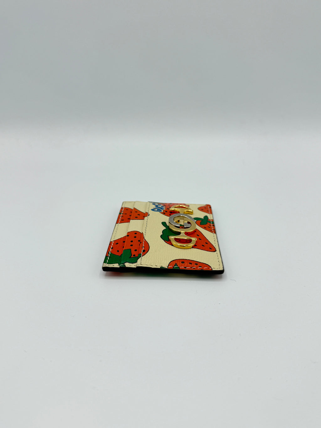Gucci Strawberry Leather Compact Wallet