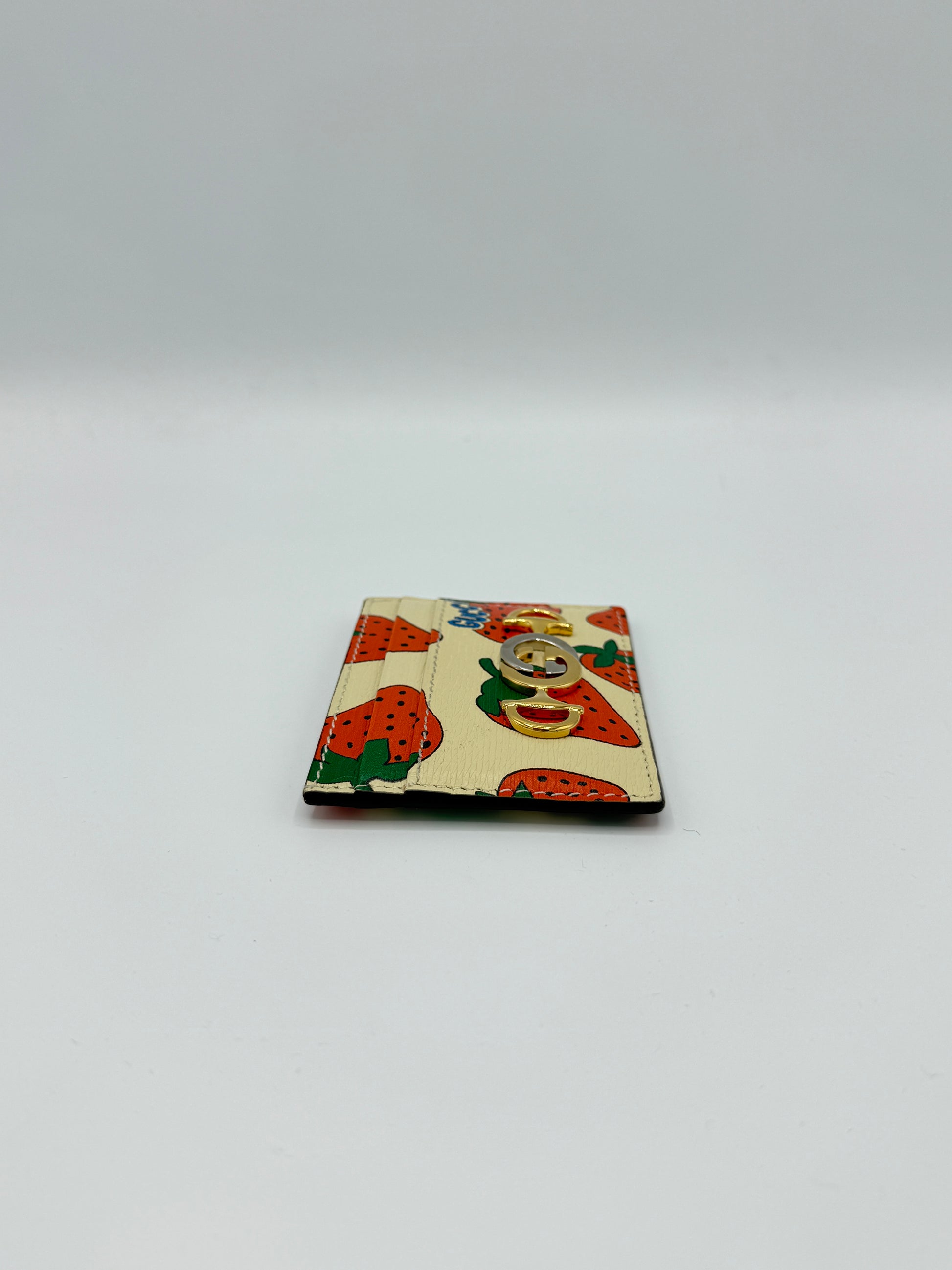 Gucci Strawberry Leather Compact Wallet