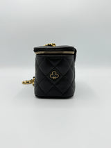 Coco Casino Vanity Case with Chain Quilted Caviar Small